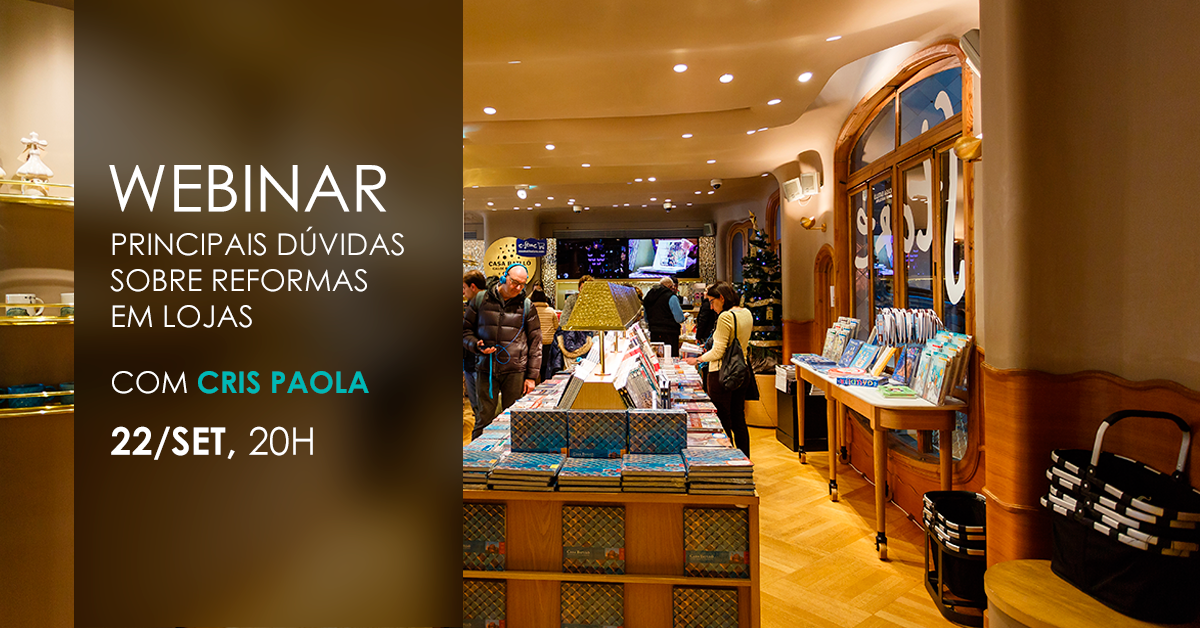 Webinar sobre Reforma de Empreendimentos Comerciais com Cris Paola